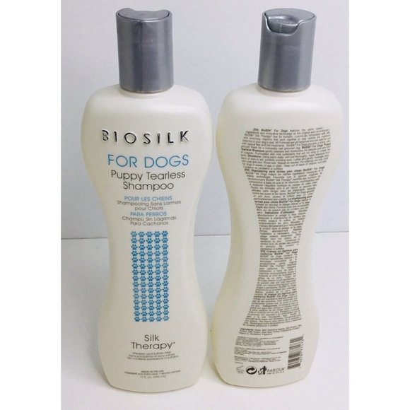 2 BIOSILK DOGS Silk Therapy PUPPY TEARLESS Shampoo for Delicate Coat Skin 12oz - Picture 3 of 5